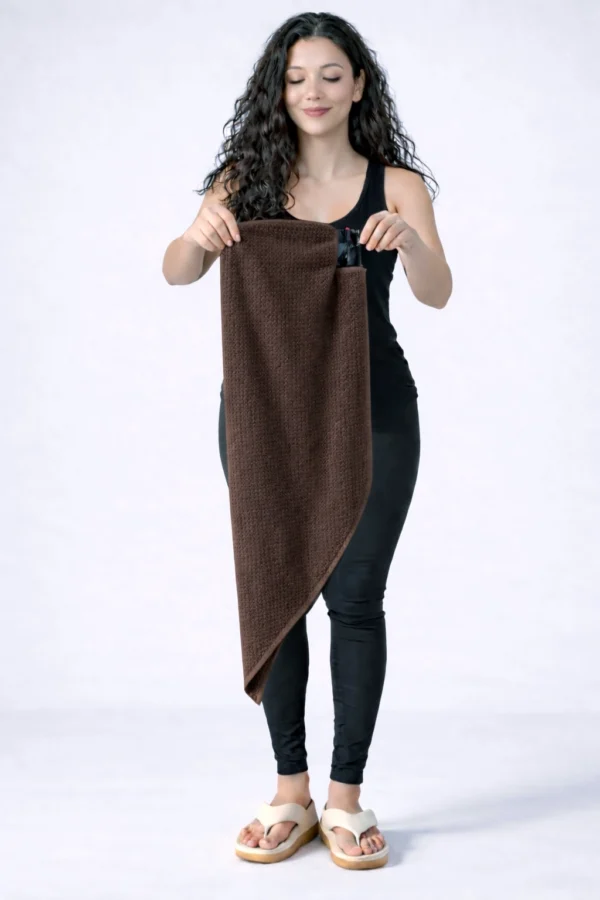 Deep Dark Cocoa – Luxe Microfiber Hair Towel Cap