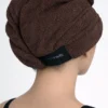 Deep Dark Cocoa – Luxe Microfiber Hair Towel Cap