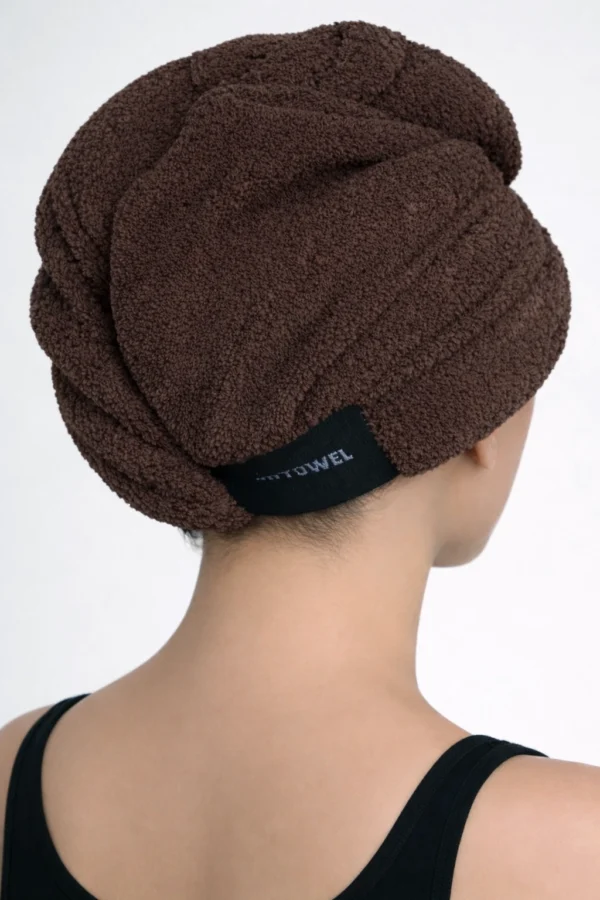 Deep Dark Cocoa – Luxe Microfiber Hair Towel Cap