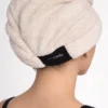 Champagne Sand – Luxe Microfiber Hair Towel Cap