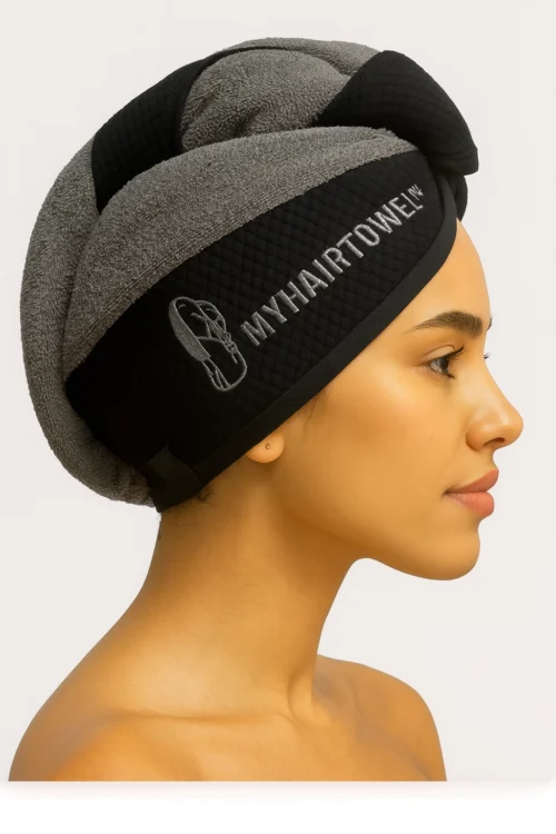 100% Cotton: Grey Hair Towel Cap