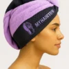 100% Cotton: Purple Hair Towel Cap