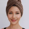 Deep Dark Cocoa – Luxe Microfiber Hair Towel Cap