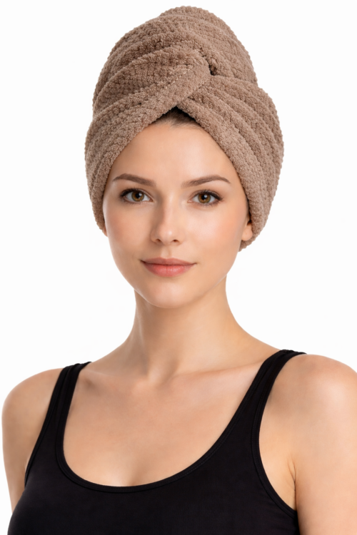 Smart Hair Towel — NanoWeave Microfiber (Natural Taupe)