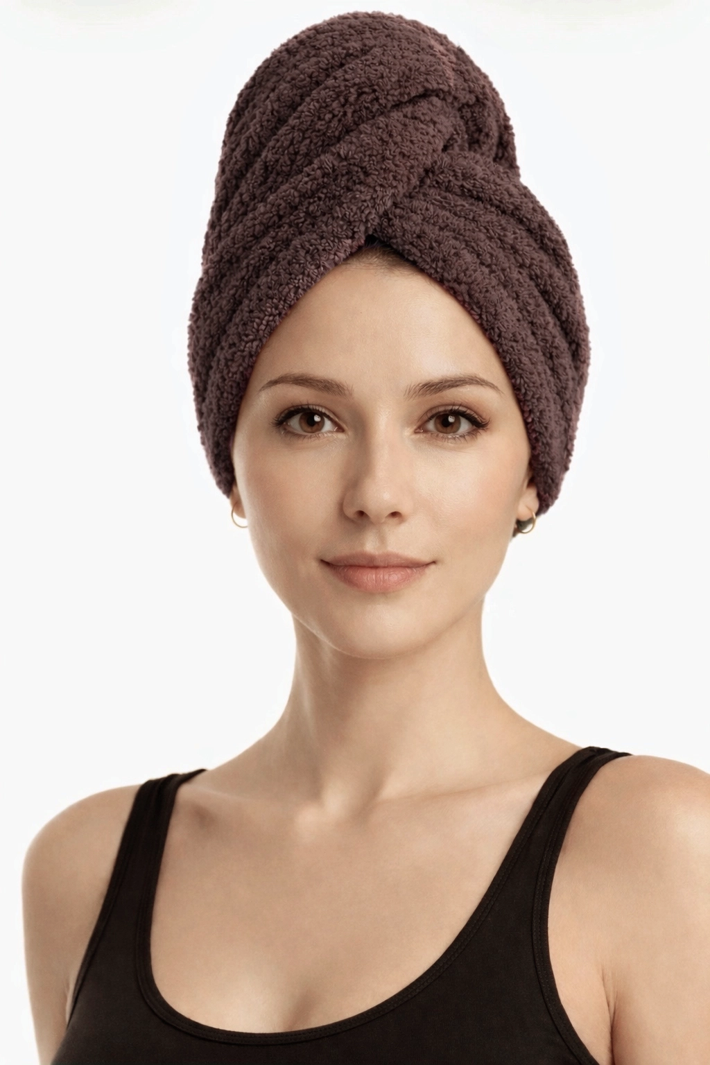 Smart Hair Towel — NanoWeave Microfiber (Deep Cocoa Brown)